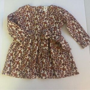 Kate Quinn Brown and Cream Floral Dress GUC 2T